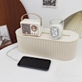 Miniatyrbilde 10 av 10: Plug Board Desktop Oppbevaringsboks Cordboard Desktop Organizer BLÅ Blue