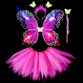 Pikkukuva 1 / 10: LED-lasten pukurekvisiitta Butterfly Wings -setit ROSE 4PCS/ SET Rose 4pcs/set-4pcs/set