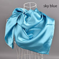 Miniatyrbillede 1 af 10: Hovedtørklæde Satin Bandana SKY BLUE sky blue