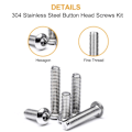 Miniatyrbillede 4 af 5: 460 stk. metriske skruer Sortiment Knaphoved Hex Socket Cap