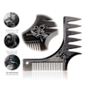 Miniatyrbilde 4 av 10: 2 STK Retro Bakhode Styling Kam Bred Tann Tekstur Kam 3 3 3