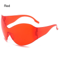 Pikkukuva 1 / 10: Ylisuuret futuristiset aurinkolasit Y2K aurinkolasit RED RED Red