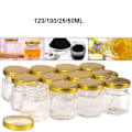 Miniatyrbillede 7 af 10: 2stk syltetøjsglas lufttætte konserves GULD 50ML2STK 2STK Gold 50ml2Pcs-2Pcs