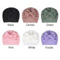 Miniatyrbillede 3 af 10: 2 Stk Baby Turban Hat Motorhjelm Hat HVID HVID White