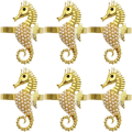 Miniatyrbilde 9 av 10: 2/4 stk Seahorse Serviettringer Munnring 2STK 2STK 2PCS