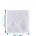 Pikkukuva 4 / 4: 5kpl Starfish Shell Korut Silikoni Molds Seashell Silikoni