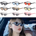 Miniatyrbillede 5 af 10: Ovale solbriller Cat Eye solbriller SORT-GUL SORT-GUL Black-Yellow