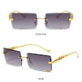 Miniatyrbilde 9 av 10: Rektangulære solbriller Ocean Lens solbriller GRADIENT GREY Gradient Gray