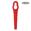 Miniatyrbilde 1 av 10: 100 Stk/sett Plastblad Kutter Gresstrimmer Blad RØD red