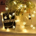 Miniatyrbillede 5 af 10: Snowflake LED String Lights Fairy Lights WARM WHITE WARM WHITE Warm White
