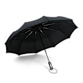 Miniatyrbillede 1 af 10: Automatisk Paraply 10 Ribs Paraply SORT Black