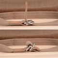 Miniatyrbillede 3 af 10: Nylon flettet bælte Dobbelt ring linning MØRKE GRÅ dark gray