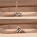 Miniatyrbillede 3 af 10: Nylon flettet bælte Dobbelt ring linning SORT black