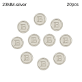 Miniatyrbilde 1 av 10: 20stk Metall Bokstav B-knapper Skjorteknapper SØLV 23MM20STK silver 23MM20pcs-20pcs
