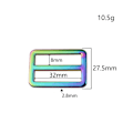 Miniatyrbillede 5 af 5: 10 STK Rainbow Slide Strap Spænde Pung Hardware Slide Spænde