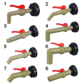 Miniatyrbilde 5 av 10: IBC-tankadapter, grov gjenge 6 6 6