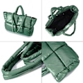 Miniatyrbillede 5 af 10: Stor puffer mulepose Quiltet puffer håndtaske SORT Black