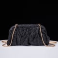 Miniatyrbilde 5 av 10: Shiny Rhinestones Handle Bag Evening Clutch Bag GULL gold