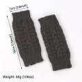 Miniatyrbillede 3 af 10: Håndledsarm Fingerløse Damehandsker SORT SORT Black