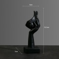 Miniatyrbillede 1 af 8: Abstrakt statue Desktop Ornament SORT B B Black B-B