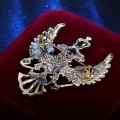 Miniatyrbilde 3 av 10: 2stk Eagle Badge Brosje Vingepinne GULL+SØLV GULL+SØLV Gold+Silver