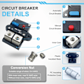 Miniatyrbillede 5 af 7: 200 Amp Audio Circuit Breaker Nulstillelig Circuit Breaker Self