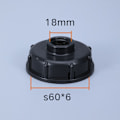 Miniatyrbilde 1 av 10: 2STK IBC Tankbeslag Gjenget hette SORT 18MM black 18mm