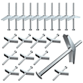 Pikkukuva 1 / 8: 24 kpl vipupultti ja siipimutterisarja Orchid Clamp Seinätulppa