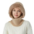 Miniatyrbilde 6 av 10: Strikket lue Face Cover Neck Caps KHAKI khaki