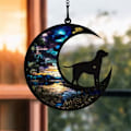 Miniatyrbillede 3 af 8: Halloween Cat Charms Måneformede kattedørskranse A A A