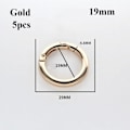 Miniatyrbild 1 av 8: 5st Fjäder O-Ringsspännen Karbinhake GULD 19MM Gold 19mm