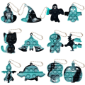 Pikkukuva 10 / 10: 12 kpl Halloween Pop Fidget toys Lelupakkaukset, Mini Push Bubble Toy 3 3