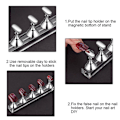 Miniatyrbild 9 av 10: Nagellacksövningstips Nagelkonst Displayställ GULD gold