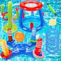 Miniatyrbillede 1 af 10: Oppustelig ring, kastering, spil Flydende pool legetøj SET-6 Set-6