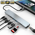 Miniatyrbild 8 av 11: 8 i 1 Typ C till USB-C Hub 4K HDMI Adapter USB 3.0-port