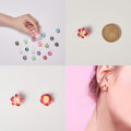 Miniatyrbillede 8 af 9: 100 stk Polymer Clay Blomsterperler Blomster Plumeria Spacer Beads