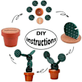 Pikkukuva 4 / 5: 7 kpl Cactus Coasters Funny Coasters Cactus Cactus Creative