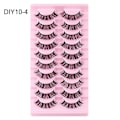 Miniatyrbillede 1 af 10: 10 par klyngevipper ligner extensions DIY10-4 DIY10-4 DIY10-4