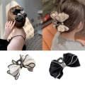 Pikkukuva 5 / 10: Bow Hair Claws Bow-Knot Hiusklipsit VALKOINEN white