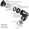 Miniatyrbillede 3 af 7: 10 stk. Push To Connect Tube Fitting PNEUMATISK Hanalbue Hurtig