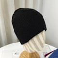 Miniatyrbillede 1 af 10: Beanie Hat Strikket Hue SORT Black