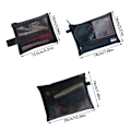 Miniatyrbillede 2 af 9: 3 stk. Mesh Makeup Taske Kosmetikposer