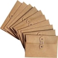 Miniatyrbilde 1 av 6: 10 STK Vintage Kraft Paper Konvoluttlommer Brun