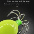 Miniatyrbild 9 av 10: Bläckfiskkrok med fiskögon Octopus Bait 91G 91G 91g