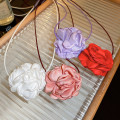 Miniatyrbild 6 av 10: Rose Flower Choker Big Rose Halsband LILA purple