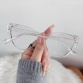 Pikkukuva 6 / 9: Anti-Blue Light Glasses Pyöreät silmälasit LÄPÄKÄYTTÄVÄ PUNKKI Translucent pink