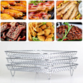 Miniatyrbillede 2 af 7: Air Fryer Rist, Trelags Stabelbar Dehydrator Rist, Rustfrit Stål