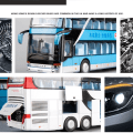 Pikkukuva 5 / 10: Alloy Bus Model Double Sightseeing Bus VALKOINEN white