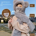 Miniatyrbillede 4 af 10: Tørklædehandsker Maskesæt Bear Ear Hat FARVE 4 FARVE 4 Color 4