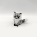 Miniatyrbillede 1 af 10: Simulering Furry Fox Model Rævefigurer GRÅ A A Gray A-A